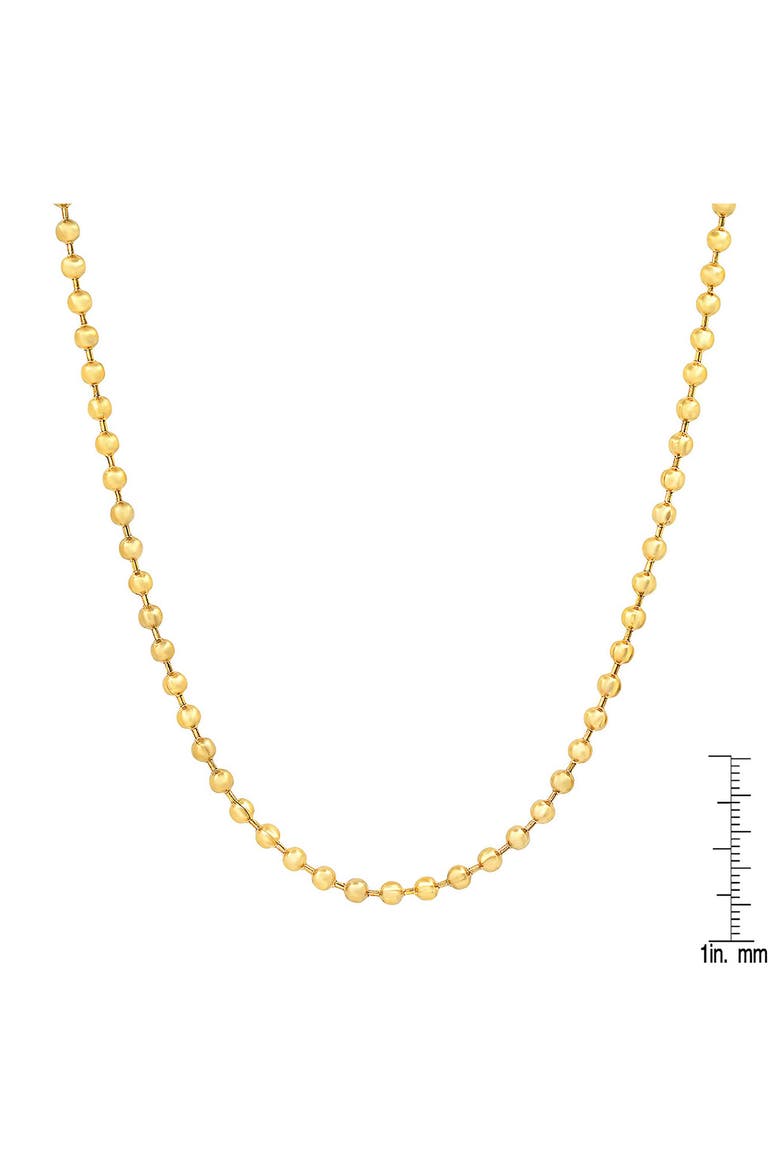 Men's Bead Chain Necklace, Alternate, color, GOLD