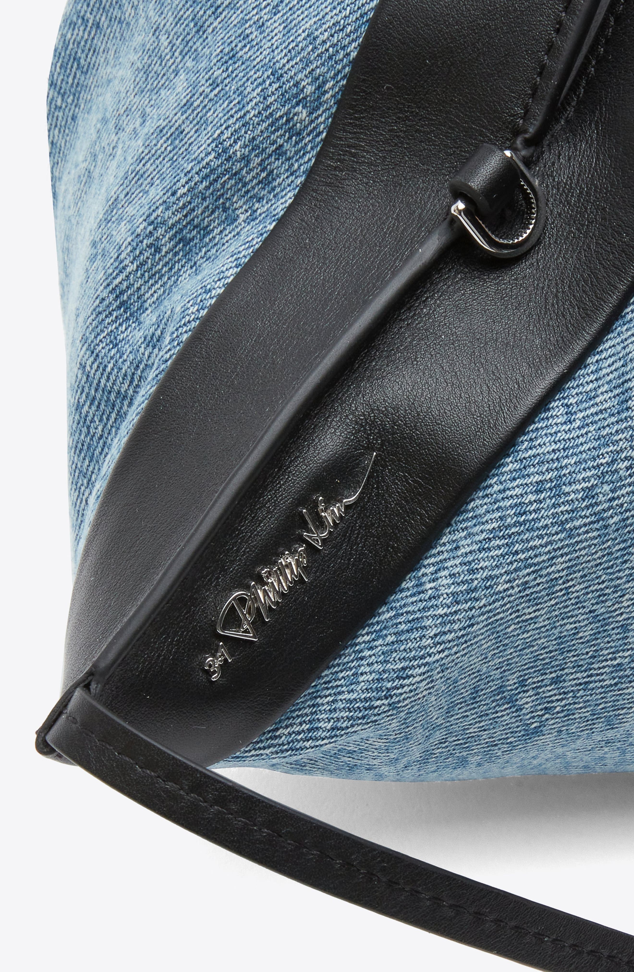 Luna Mini Denim Crossbody Bag, Alternate, color, Medium Indigo