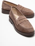 Forever & Always Shoes Bree Platform Penny Leather Loafer