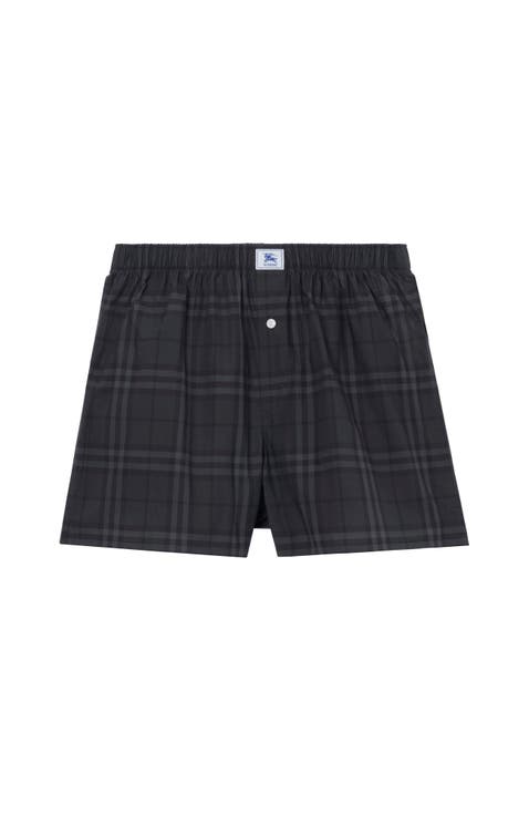 Check Cotton Boxer Shorts