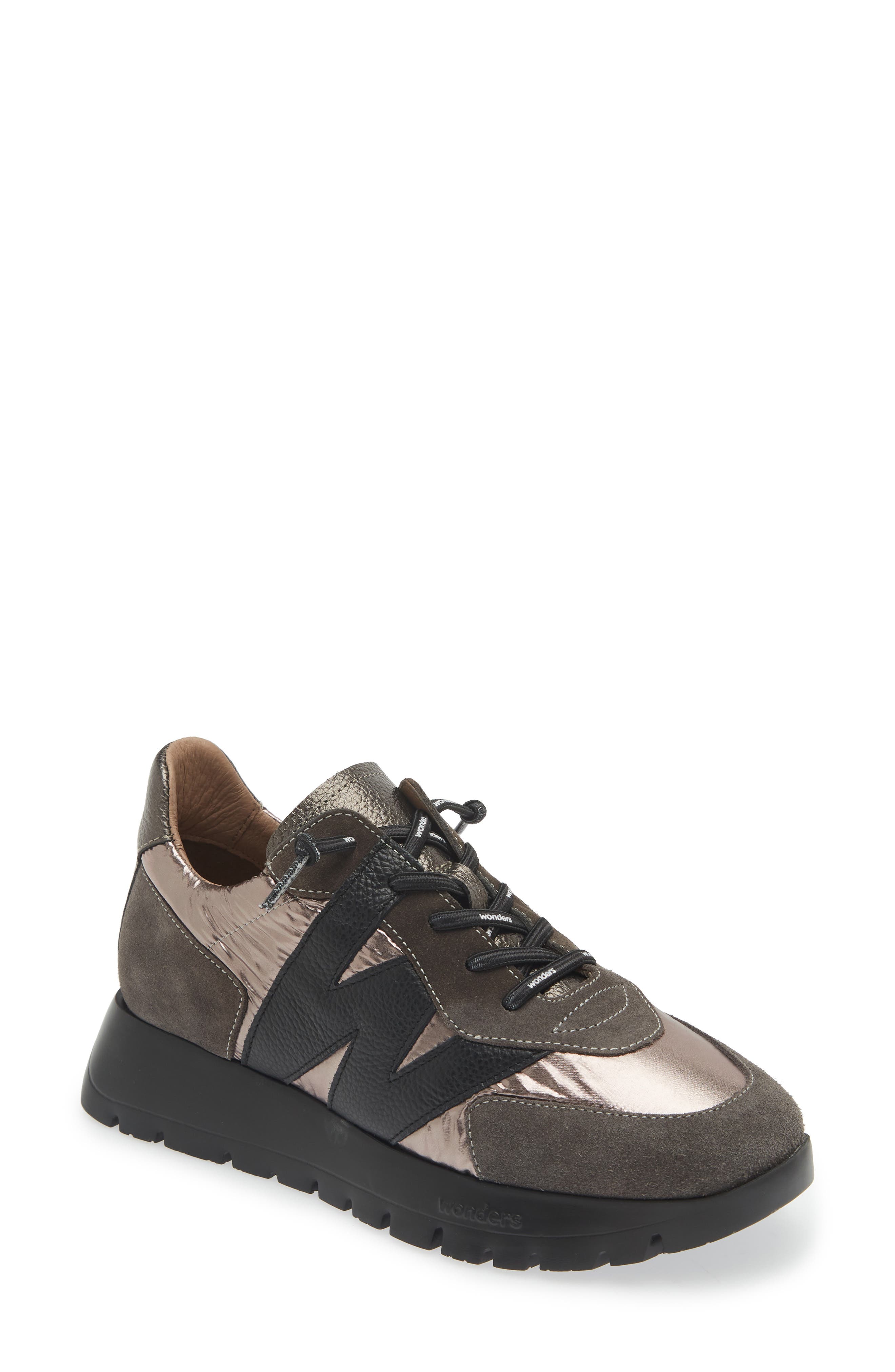 Wonders Oslo Sneaker, Main, color, Grey Black Lead Combo