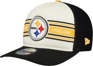 New Era Men's New Era Cream/Black Pittsburgh Steelers Banner A-Frame 9FIFTY Snapback Hat