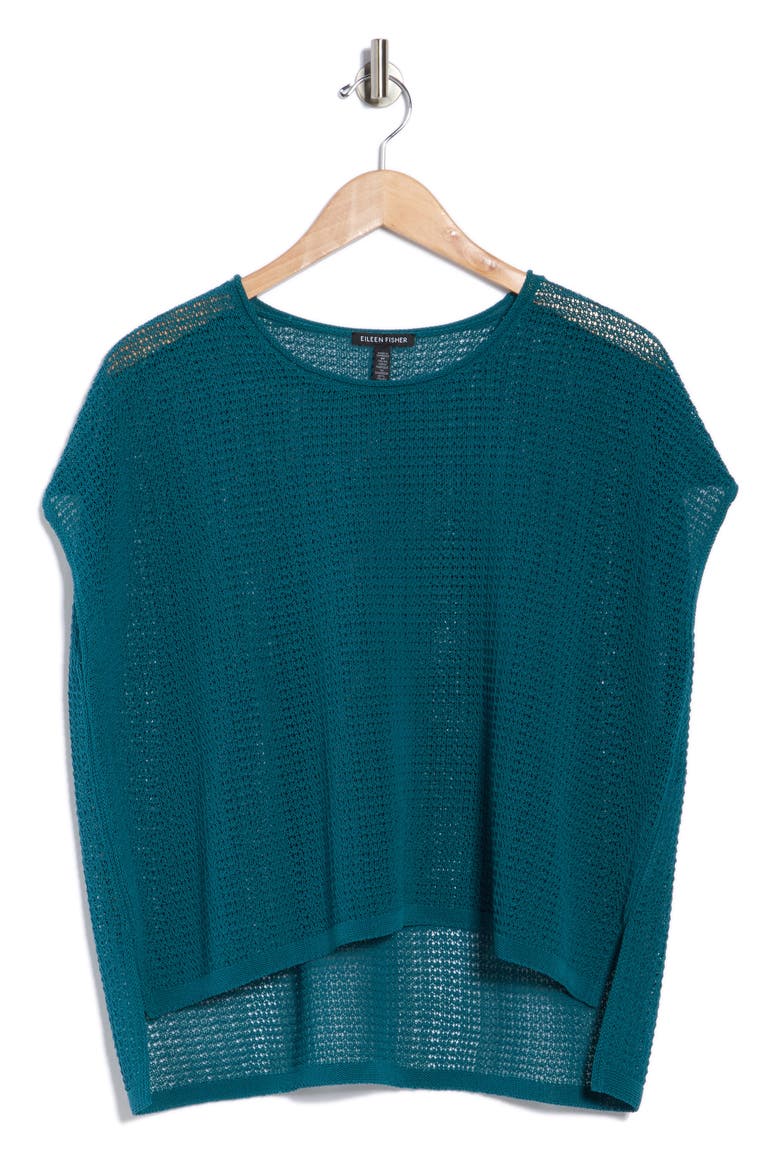 Sleeveless Organic Cotton Knit Sweater, Alternate, color, HARBOR