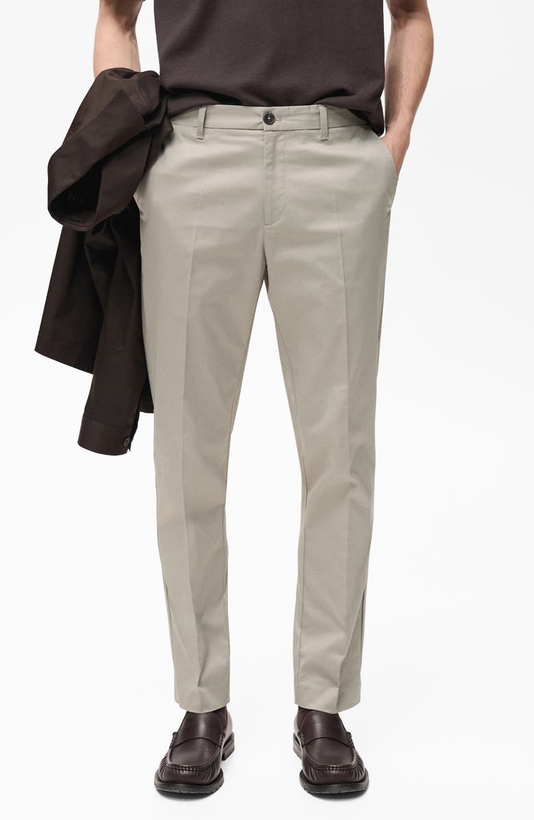 MANGO Dublino Slim Fit Twill Chinos, Main, color, 