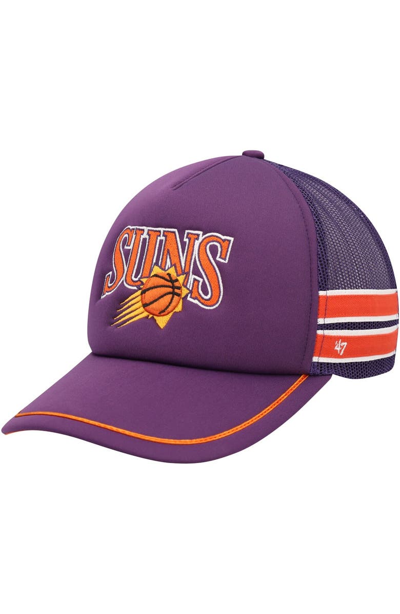 '47 Men's '47 Purple Phoenix Suns Sidebrand Stripes Trucker Adjustable Hat, Main, color, Purple