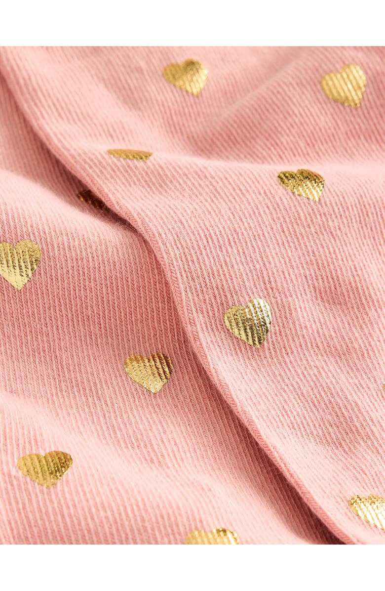 Mini Boden Kids' Metallic Heart Tights, Alternate, color, 