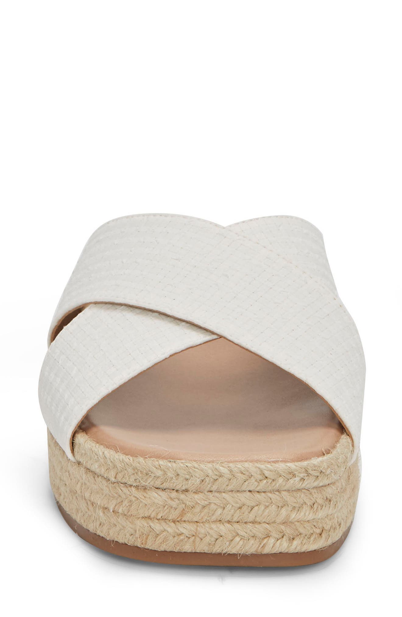Gayte Slide Sandal, Alternate, color, WHITE TEXTILE