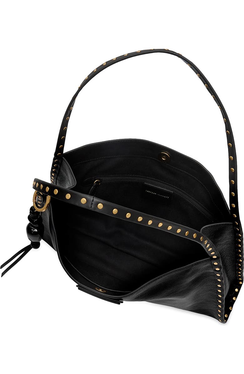 Rebecca Minkoff Dylan Leather Shoulder Bag, Alternate, color, Black