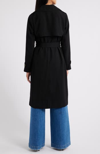 ブラームスChambray Gabardine Big Trench Coat Long Gabardine Trench Coat in Flax - Women, Cotton Gabardine