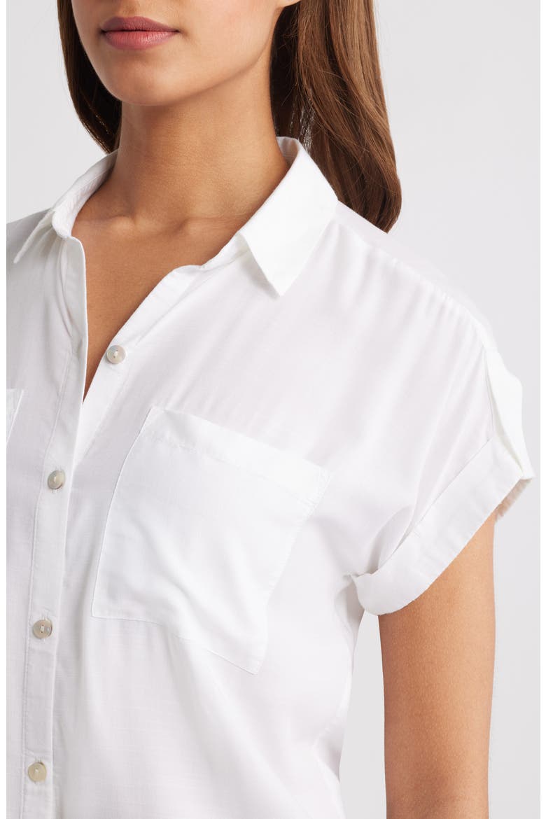 Delta Short Sleeve Button-Up Shirt, Alternate, color, WHITE