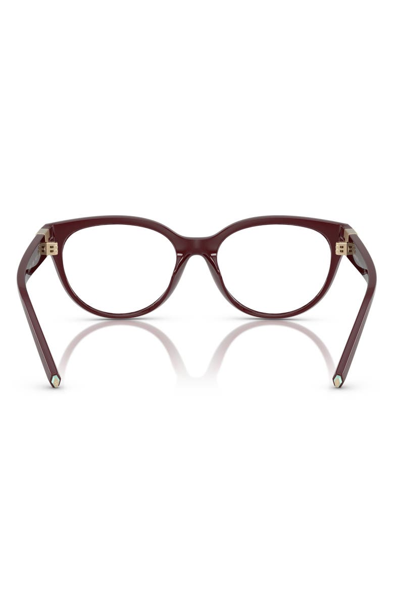 Tiffany & Co. 52mm Cat Eye Optical Glasses, Alternate, color, Burgundy