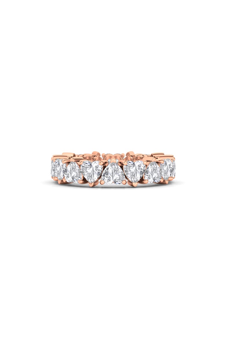Alternating Hearts Lab Created Diamond Eternity Ring, Alternate, color, ROSE GOLD