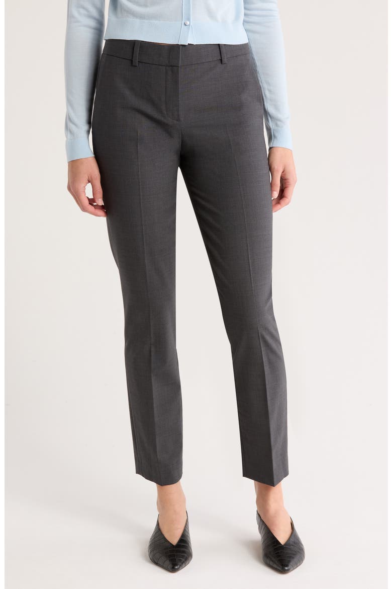 Testra Stretch Virgin Wool Blend Pants, Main, color, CHARCOAL