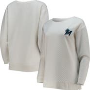 CONCEPTS SPORT Women's Concepts Sport White/Cream Miami Marlins Quilted Pullover Sweatshirt