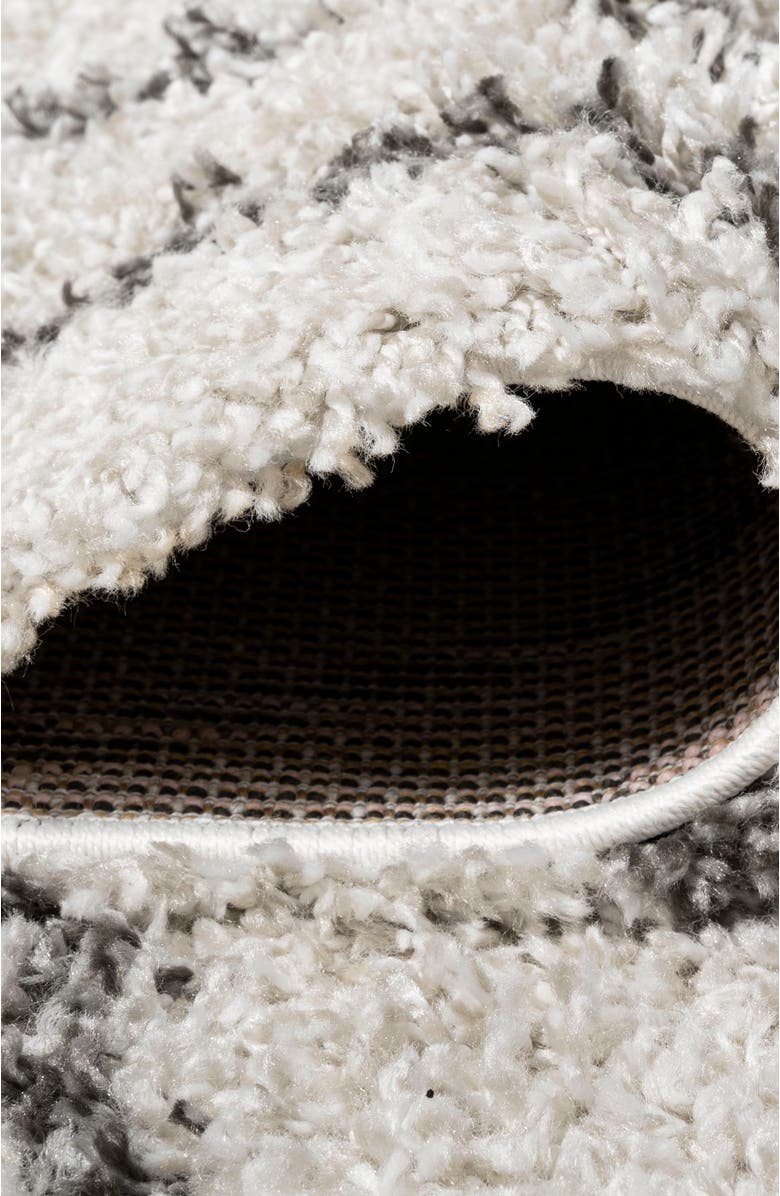 JONATHAN Y Soller Diamond Trellis Shag Area Rug, Alternate, color, Beige/Dark Gray