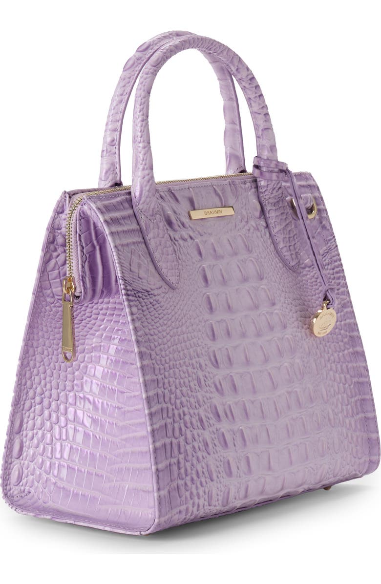 Brahmin Small Caroline Croc Embossed Leather Satchel, Alternate, color,