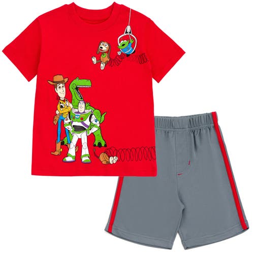 Disney T-shirt & Mesh Shorts Set In Red