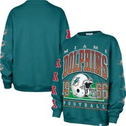 '47 Women's '47 Aqua Miami Dolphins Go Big Oversized Pullover Sweatshirt