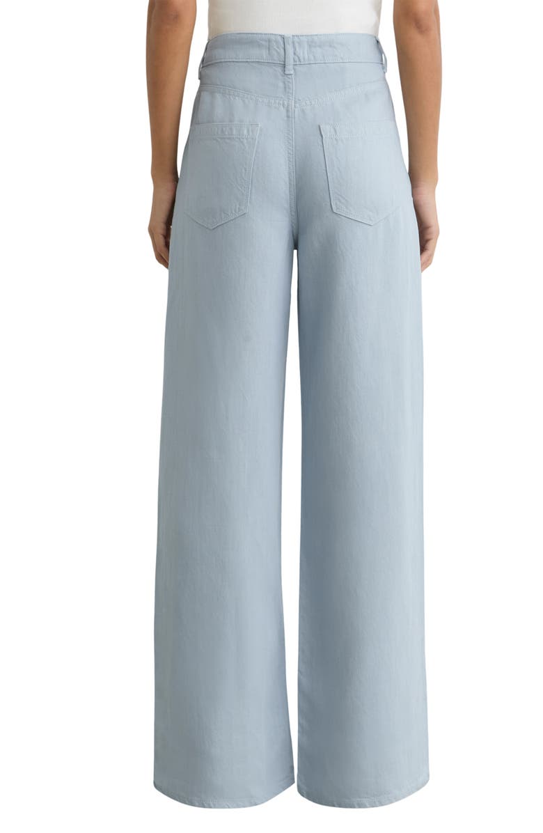 Reiss Carmen High Waist Wide Leg Pants, Alternate, color, Blue