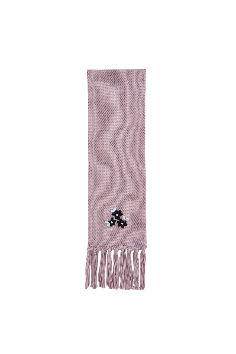 Forget-Me-Not Knitted Scarf, Alternate, color, Lilac