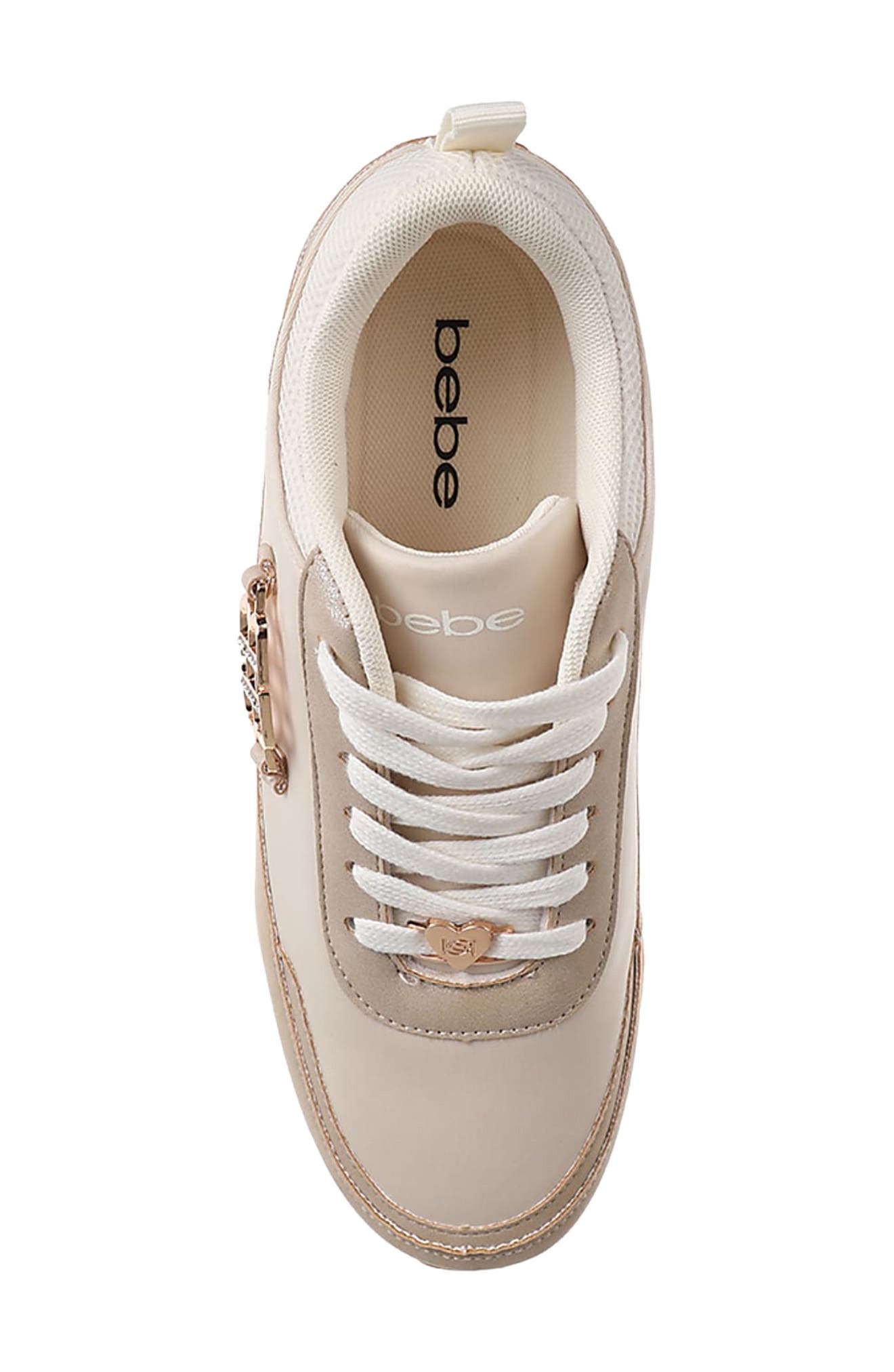 bebe Mixed Media Jogger Sneaker, Alternate, color, 