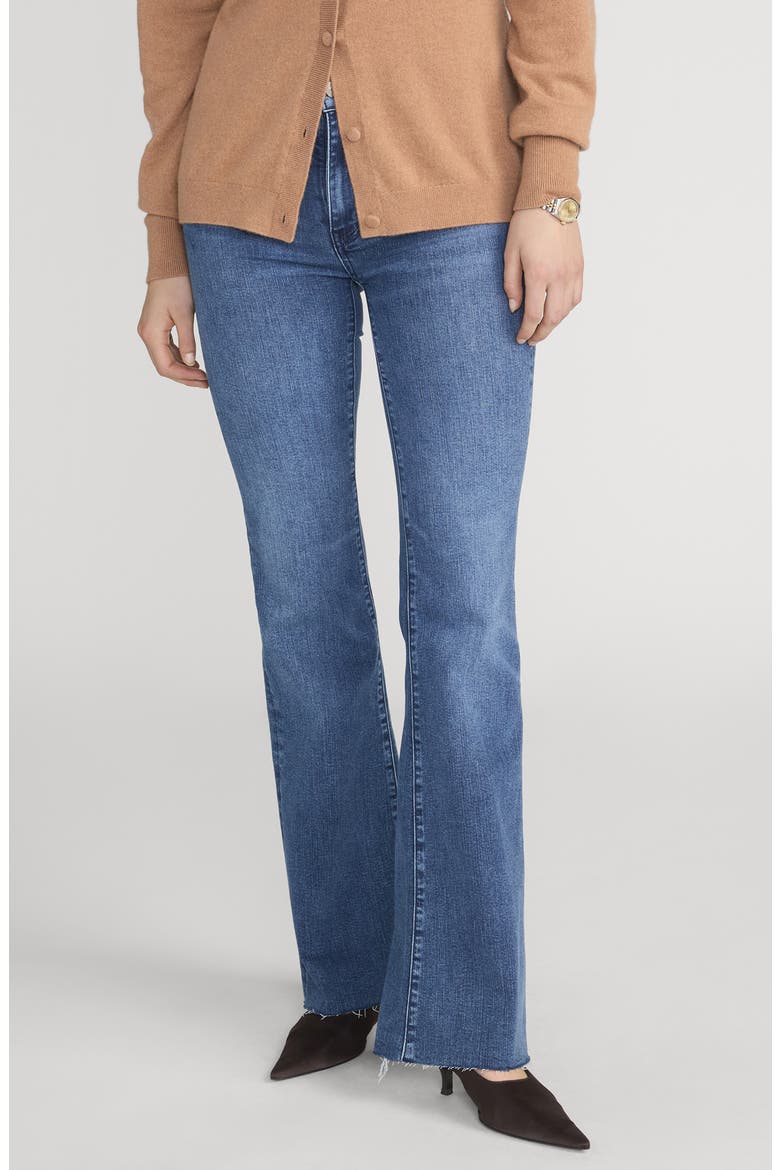 The Icon Raw Hem Flare Jeans, Main, color, EASE RAW AFTER