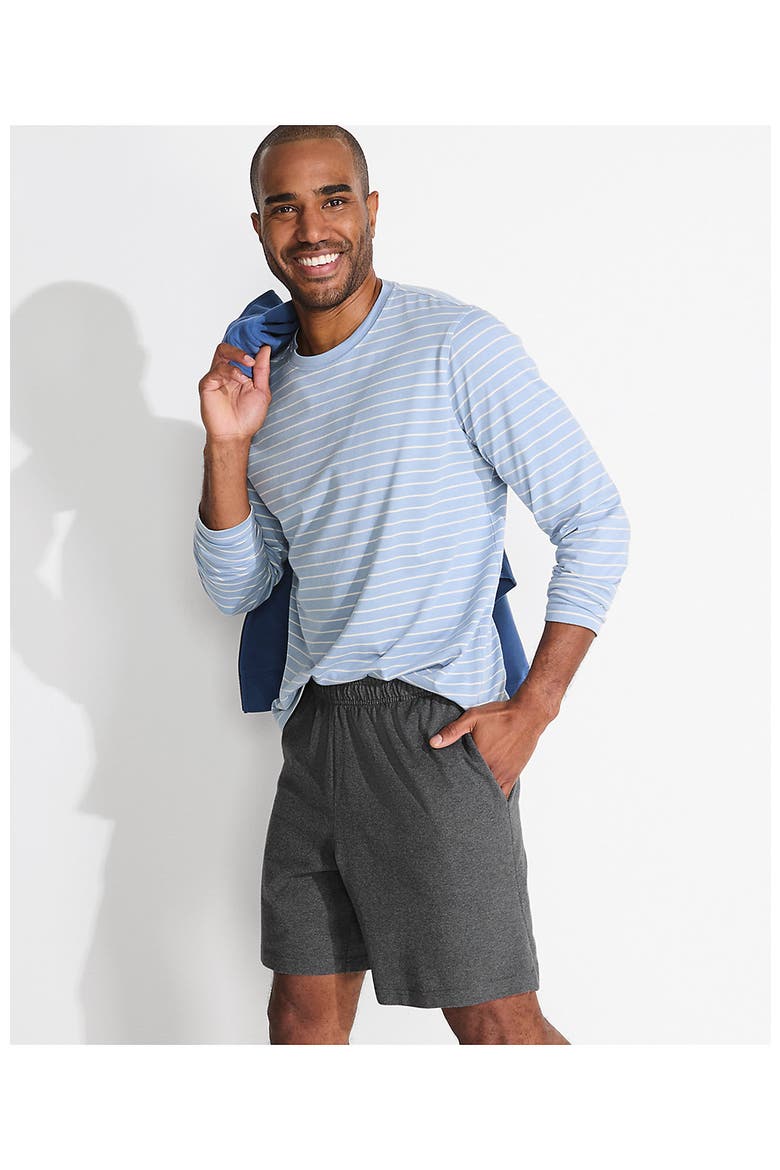 Jersey Knit Short, Alternate, color, Charcoal Heather