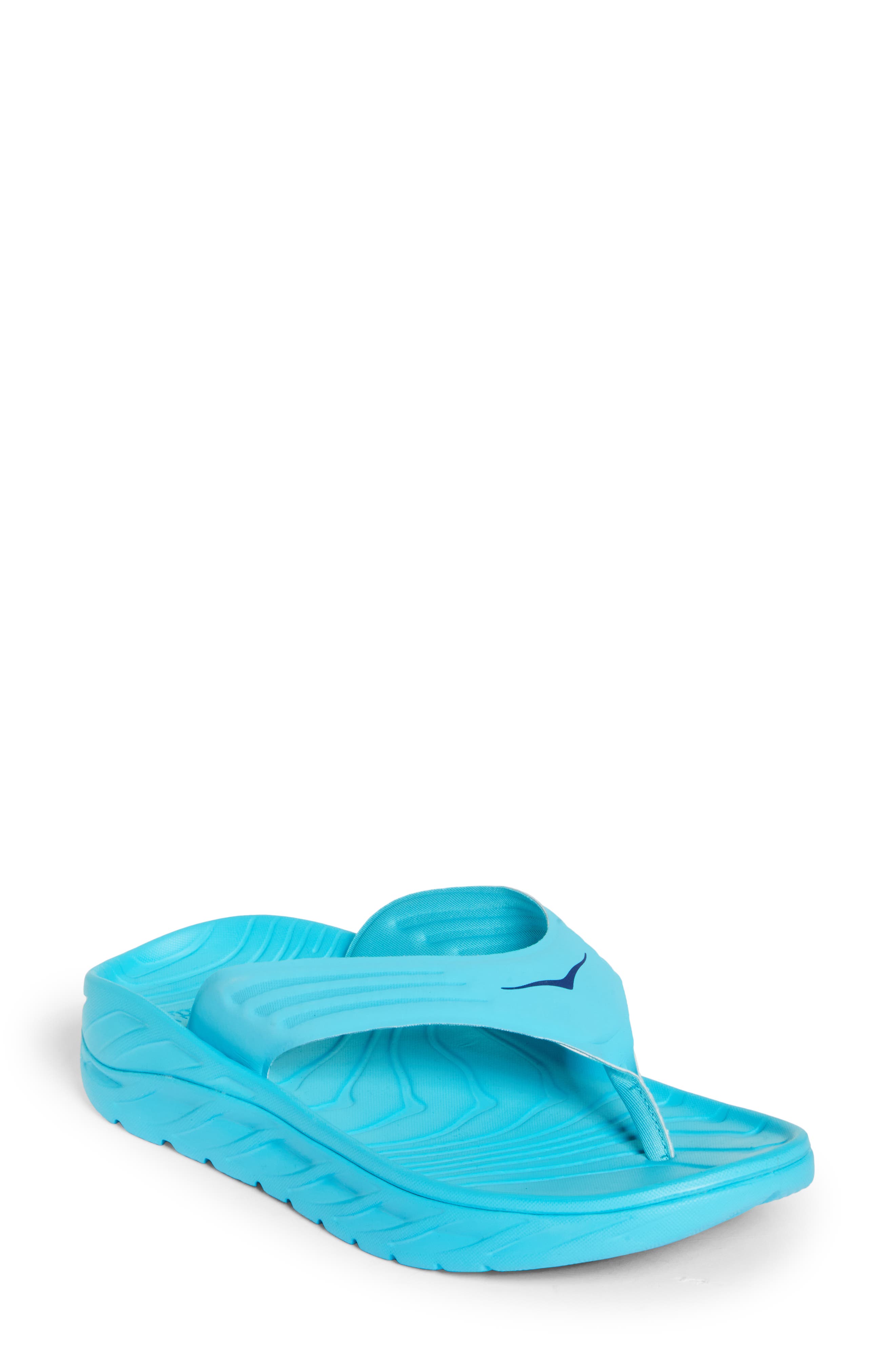 HOKA Ora Recovery Flip Flop, Main, color, Scuba Blue / Bellwether Blue