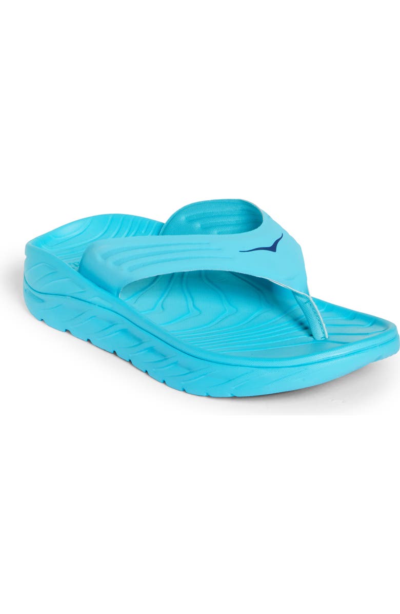 HOKA Ora Recovery Flip Flop, Main, color, Scuba Blue / Bellwether Blue
