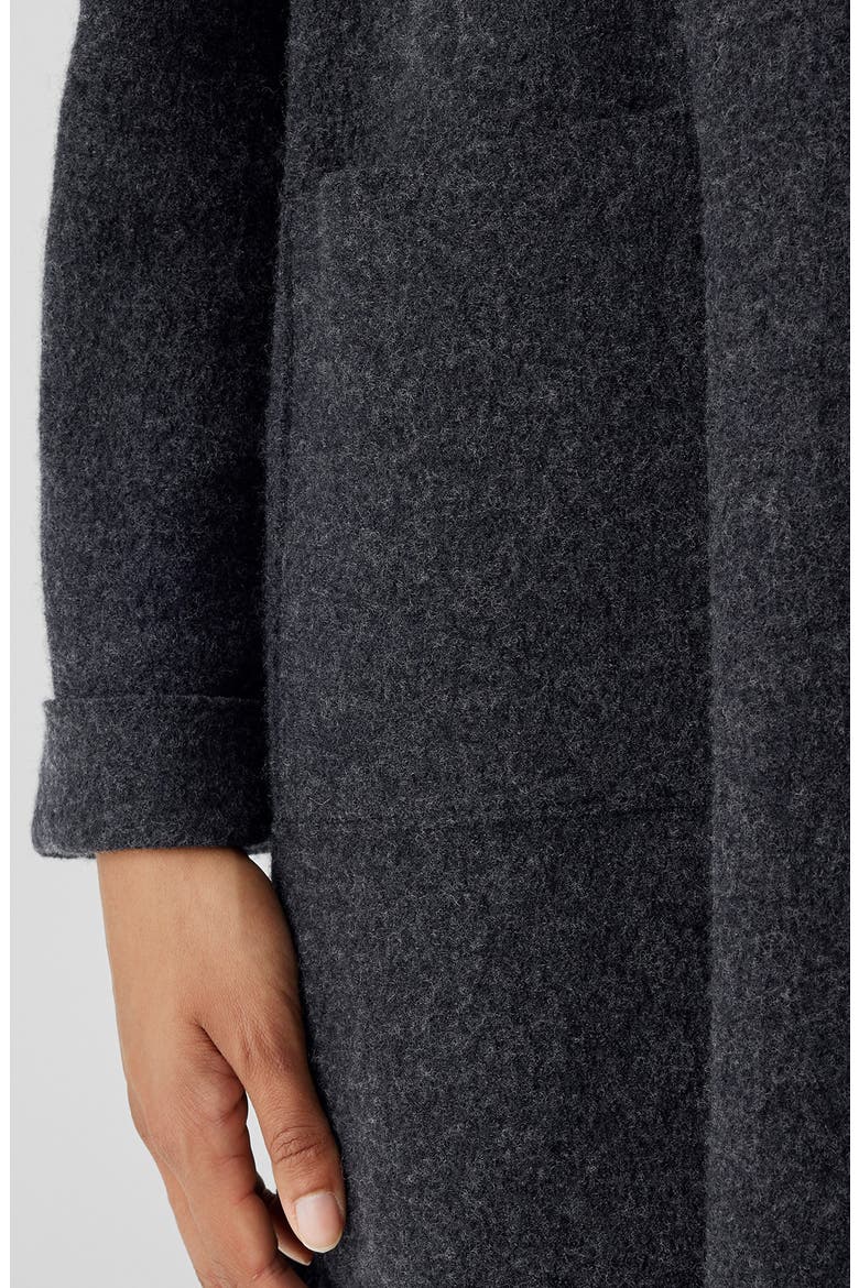 Shawl Collar Wool Coat, Alternate, color, CHARCOAL
