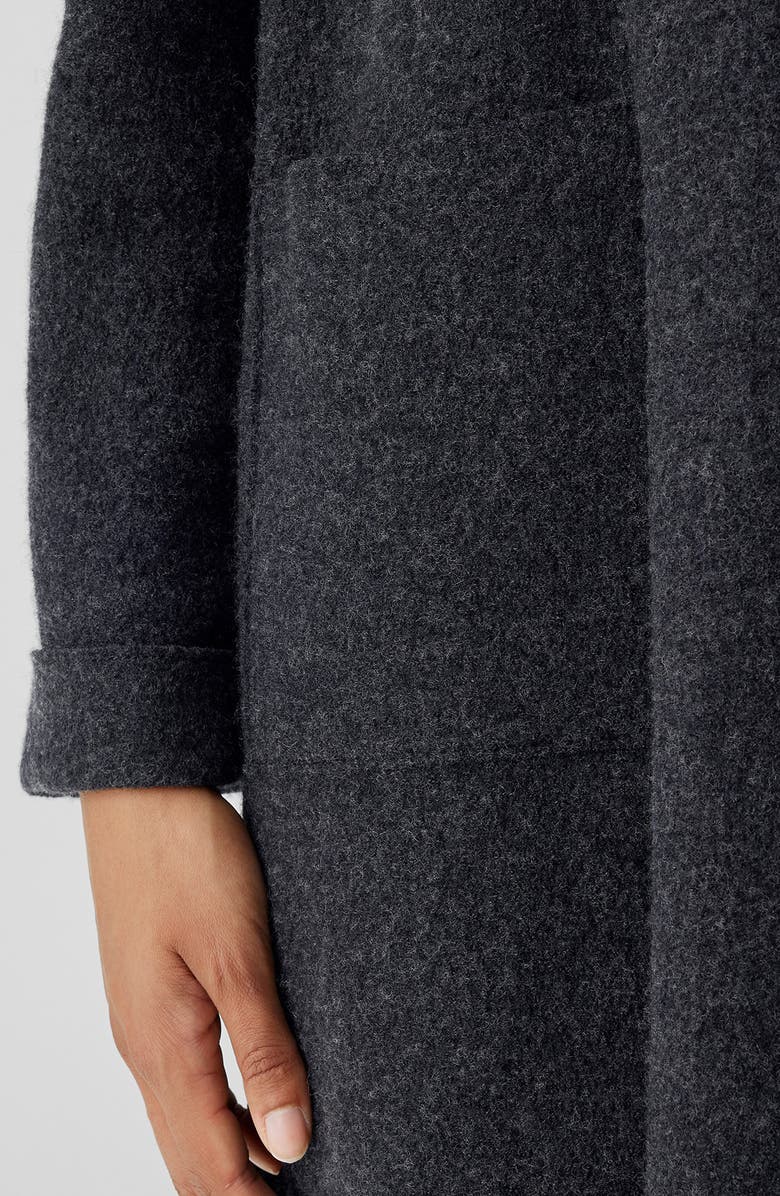 Eileen Fisher Shawl Collar Wool Coat, Alternate, color, 