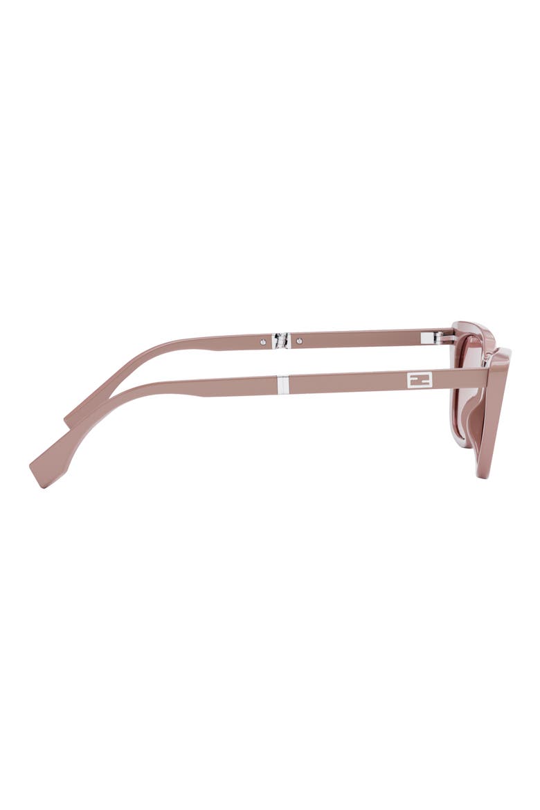 'Fendi Baguette Anniversary 53mm Cat Eye Sunglasses, Alternate, color, SHINY PINK/ SOLID PINK