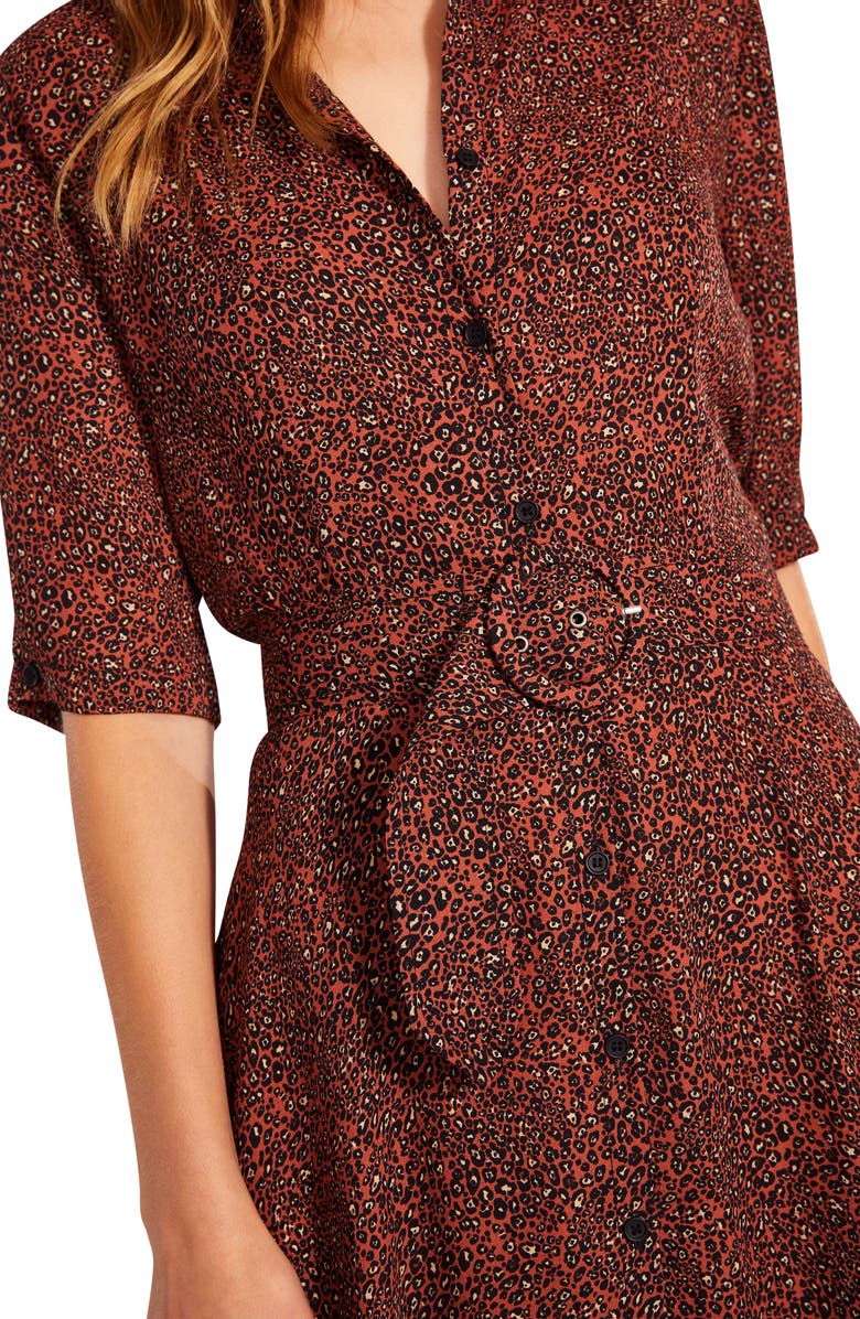 BB Dakota by Steve Madden BB Dakota x Steve Madden Odessa Ditsy Animal Print Shirtdress, Alternate, color,