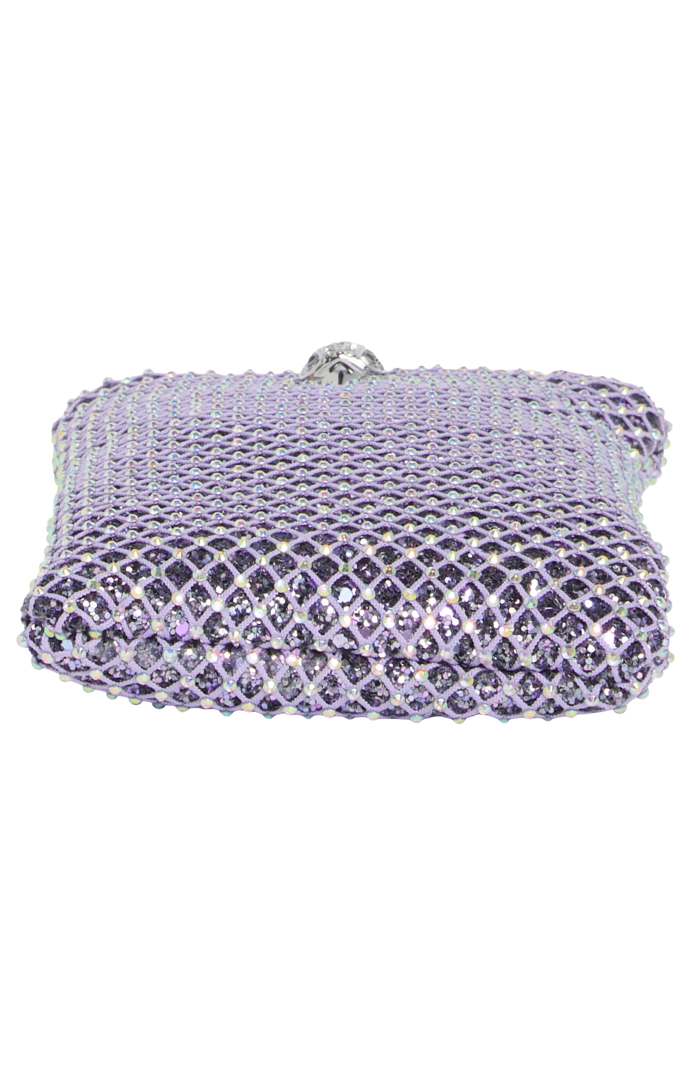 Crystal Lattice Phone Crossbody Bag, Alternate, color, LIGHT/ PASTEL PURPLE