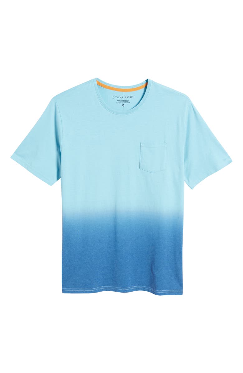 Stone Rose Dip Dye Pocket T-Shirt, Alternate, color, Turquoise