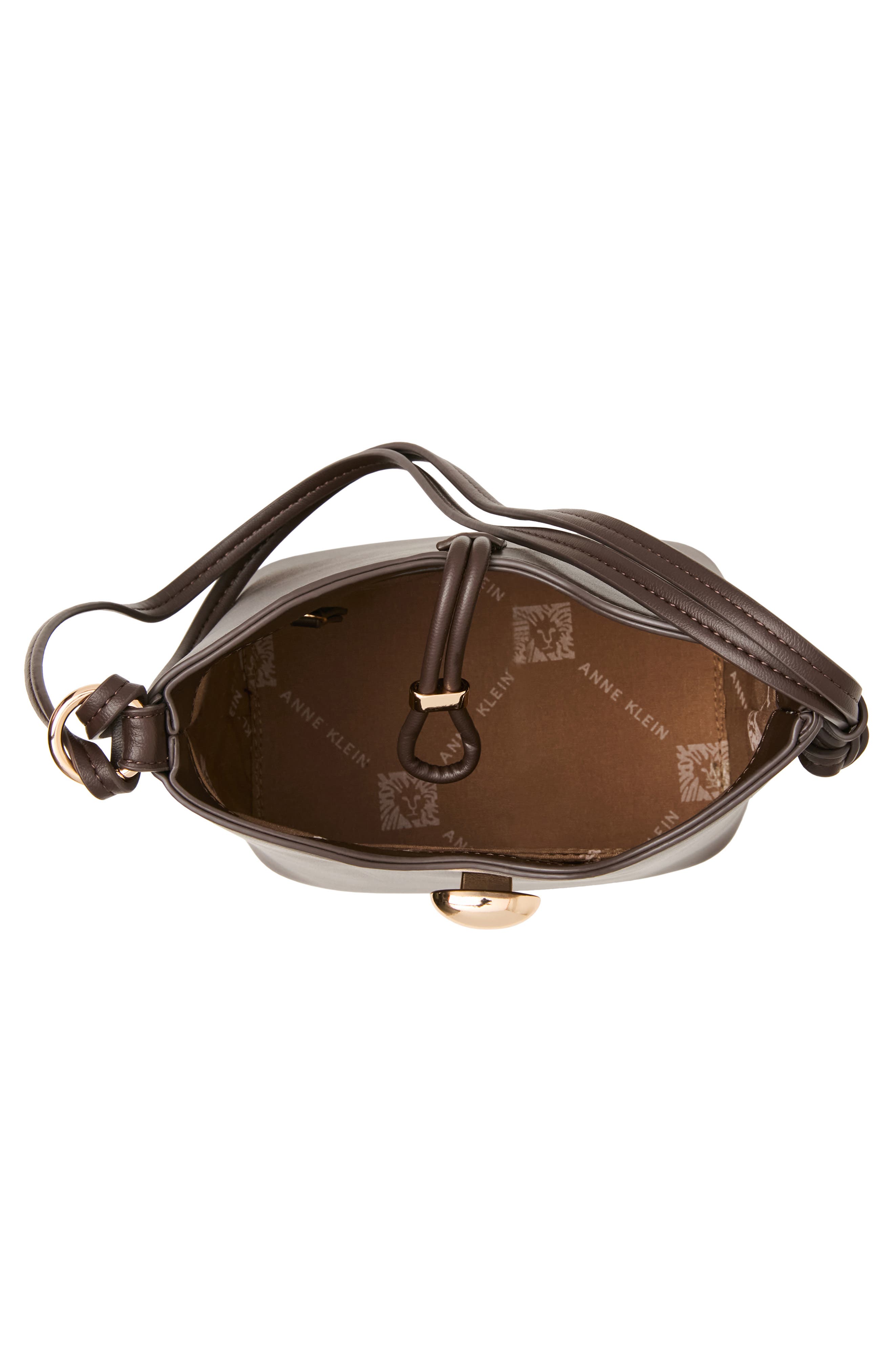 Small Faux Leather Bucket Bag, Alternate, color, ESPRESSO