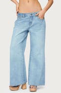 EDIKTED Low Rise Wide Leg Jeans