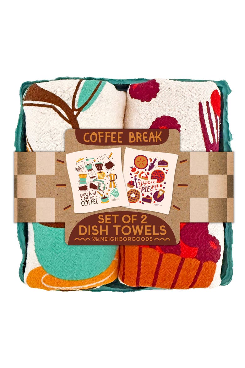 Coffee Break - Dish Towel Set of 2, Main, color, No Color