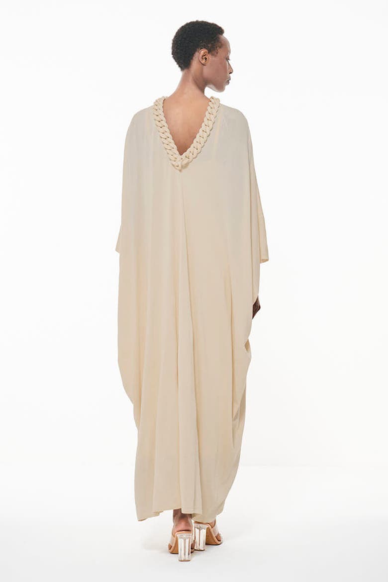 Knit Covered Chain Detail Kaftan, Alternate, color, Natural