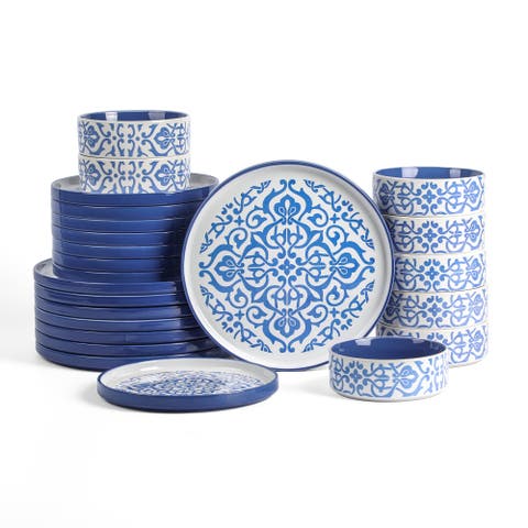 Tropea Stoneware 24-Piece Dinnerware Set