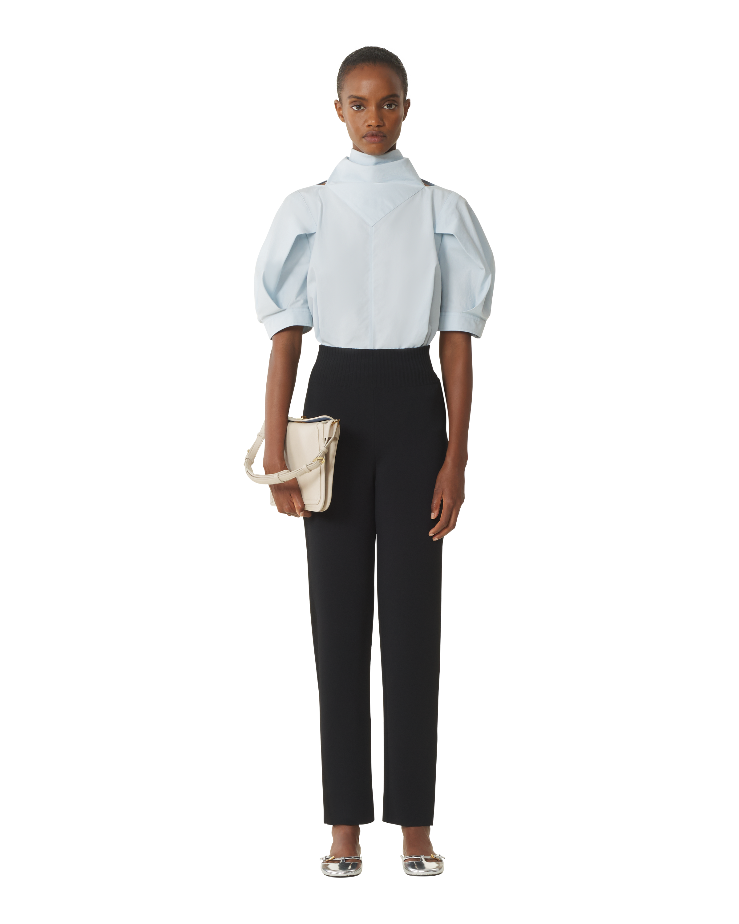 Lanvin Compagnon Small Asymmetrical Bag In Leather Lanvin, Alternate, color, Beige