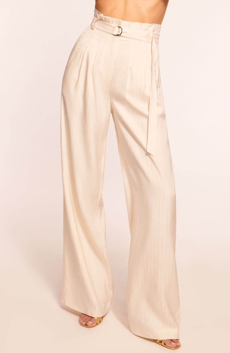 Natasha Belted Paperbag Waist Wide Leg Pants