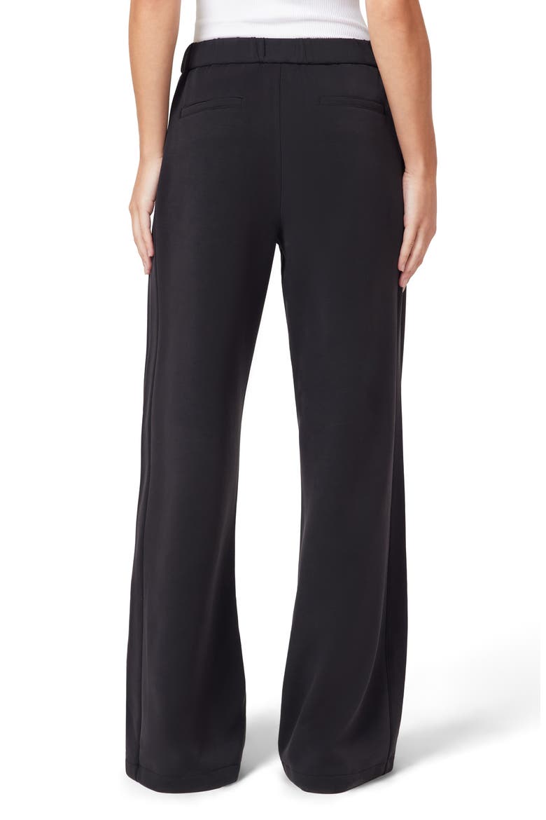 Wide Leg Zip Ankle Pants, Alternate, color, BLACK