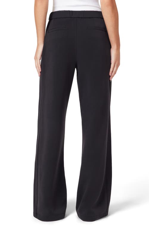 Scotch & Soda Wide Leg Zip Ankle Pants In Black