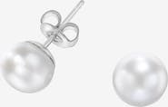 Dower & Hall White Timeless Freshwater Pearl Studs