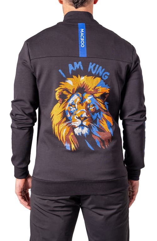 Maceoo I Am King Graphic Zip Jacket