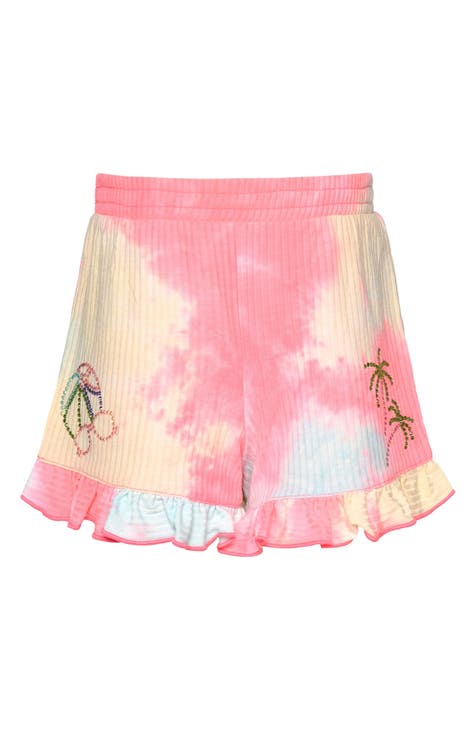 Kids' Tie Dye Ruffle Shorts (Little Kid)