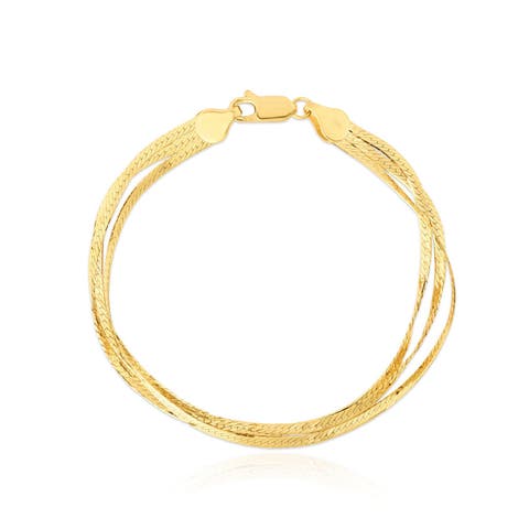 Triple Strand Herringbone Bracelet
