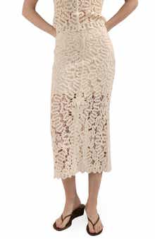 Chunky Stitch Cotton Blend Skirt