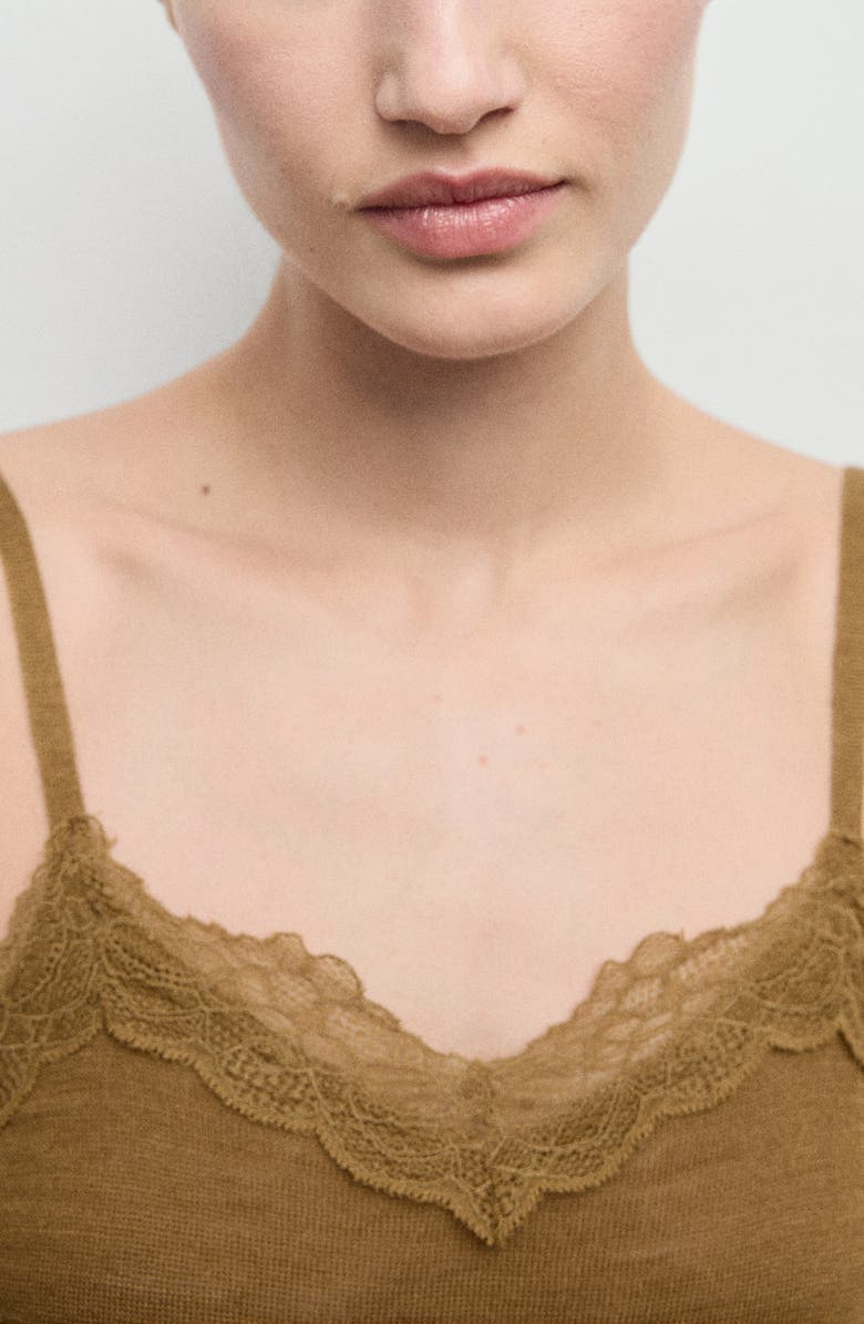 MANGO Mustasa Knit Camisole, Alternate, color,